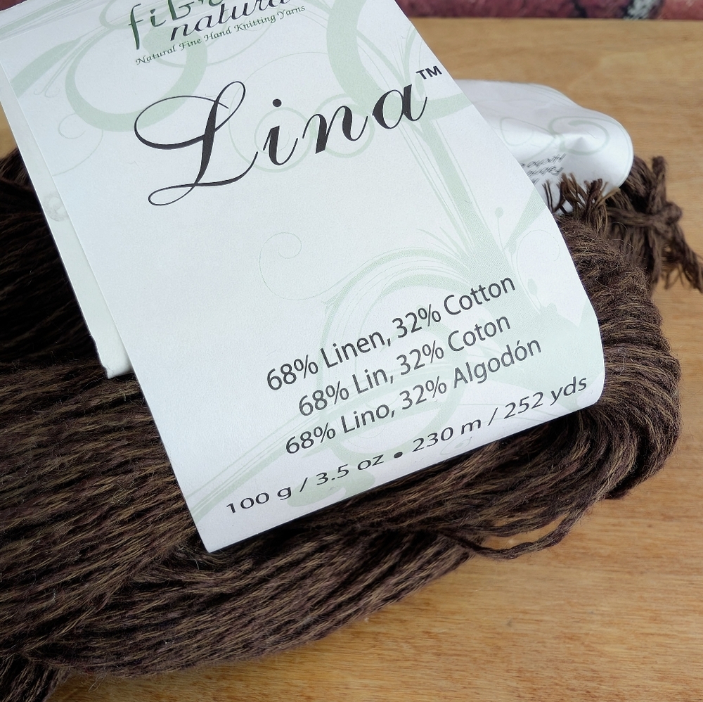 Fibra Natura Lina Yarn, Color #110, Potting Soil, 2 Hanks - Picture 2 of 3